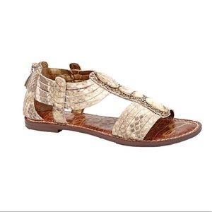 Sam Edelman cream embellished sandals